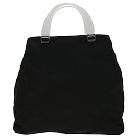 Prada-PRADA Hand Bag Nylon Black Auth 57361-Black