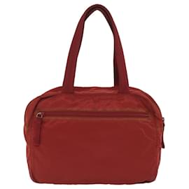 Prada-PRADA Tote Bag Nylon Rouge Auth ac2389-Rouge