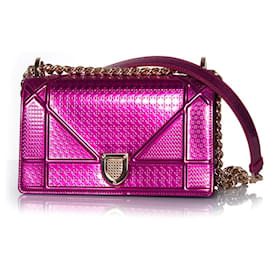 Christian Dior-Christian Dior, Metallische Diorama-Überschlagtasche-Pink