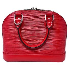 Louis Vuitton Alma BB Epi Leather Red Handbag Red