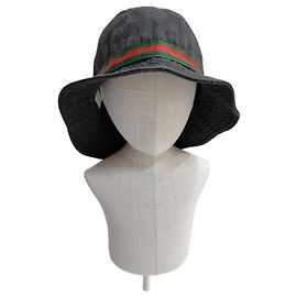 Gucci Bucket Hat Black Canvas Black