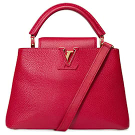 Louis Vuitton-Bolsa LOUIS VUITTON Capucines em couro vermelho - 101547-Vermelho