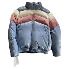 Moncler-Moncler Grenoble Lamar down jacket-Pink,White,Blue