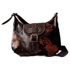 Longchamp-sac toile enduite & cuir Longchamp-Multicolore