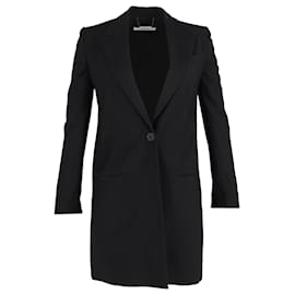 Givenchy-Abrigo tipo blazer largo de Givenchy en poliéster negro-Negro