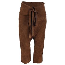 Saint Laurent Harem Pants in Brown Suede Brown