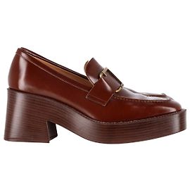 Mocassini Platform Tod's in Pelle Marrone Marrone