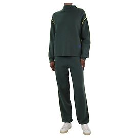 Tory Burch Set aus dunkelgrünem Pullover und Strickhose – Größe XS Grün