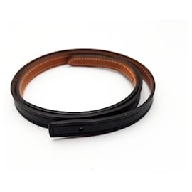Hermès-Hermes 13mm Reversible Belt Strap-Black
