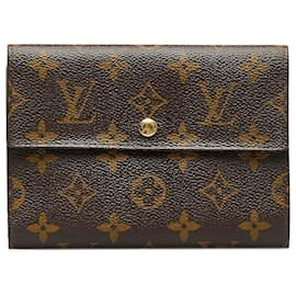 Louis Vuitton-Cartera de papel Porte Tresor Etui con monograma marrón de Louis Vuitton-Castaño