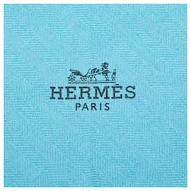 Hermès-Hermes Blue Losange Silk Scarf-Blue