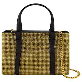 Donna Karan-Midi-Shopper-Tasche mit Schleife – Kara – Mesh – Gold-Golden,Metallisch