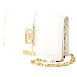 Versace-Greca Goddess Wallet On Chain - Versace - Leather - White-White