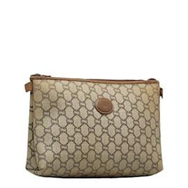 Gucci-Gucci GG Plus Clutch Bag Canvas Clutch Bag in Good condition-Brown