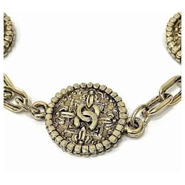 Chanel-Pulseira de link de moeda CC-Dourado