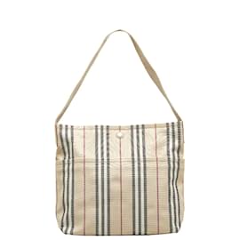 Burberry-House Stripe Canvas Tote Bag-Brown