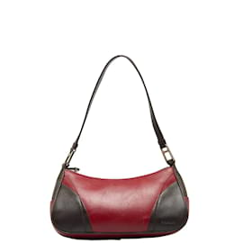 Prada-Prada Leather Shoulder Bag Leather Shoulder Bag in Fair condition-Red