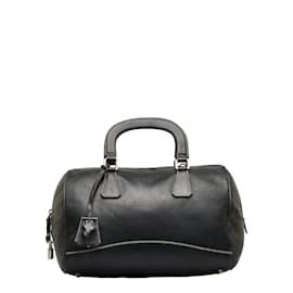 Prada-Leather Mini Boston Bag B11074-Black