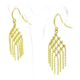 Autre Marque-18k Gold Fringe Drop Earrings-Golden