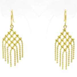 Autre Marque-18k Gold Fringe Drop Earrings-Golden