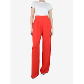 Fendi-Red wide-leg crepe trousers - size UK 8-Red