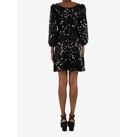 Dolce & Gabbana-Black sequin embellished dress - size UK 4-Black