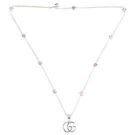 Gucci Collana in argento sterling GG Marmont Argento