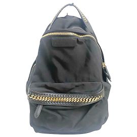Stella Mc Cartney Stella McCartney Falabella Go-Rucksack mit Logo Schwarz