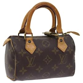 Louis Vuitton-LOUIS VUITTON Monogram Mini Speedy Hand Bag M41534 LV Auth 57612-Monogram