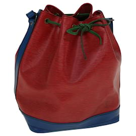 Louis Vuitton-Bolsa de ombro LOUIS VUITTON Epi Trico Color Noe Vermelho Azul Verde M44084 auth 56552-Vermelho,Azul,Verde