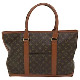 Louis Vuitton-LOUIS VUITTON Monogram Sac Weekend PM Tote Bag M42425 Auth LV 57800-Monogramme