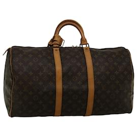 Louis Vuitton-Louis Vuitton-Monogramm Keepall 50 Boston Bag M.41426 LV Auth 57707-Monogramm