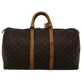 Louis Vuitton-Louis Vuitton-Monogramm Keepall 50 Boston Bag M.41426 LV Auth 57707-Monogramm
