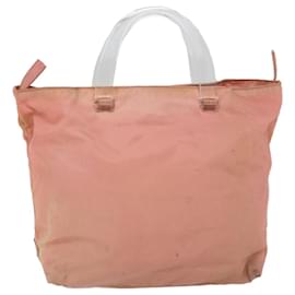 Prada-PRADA Hand Bag Nylon Pink Auth bs9237-Pink