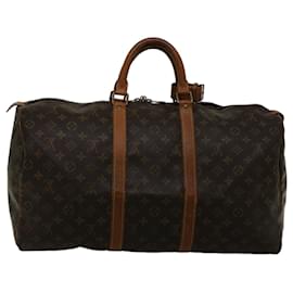 Louis Vuitton-Monograma de Louis Vuitton Keepall 50 Bolsa Boston M41426 LV Auth 57708-Monograma