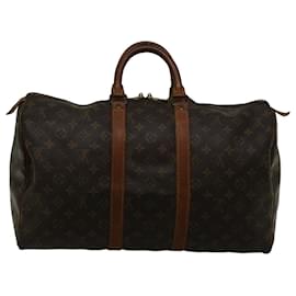 Louis Vuitton-Louis Vuitton-Monogramm Keepall 45 Boston Bag M.41428 LV Auth 57414-Monogramm