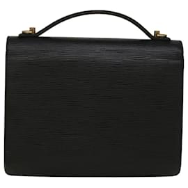 Louis Vuitton-LOUIS VUITTON Epi Monceau Hand Bag Black M52122 LV Auth 56476-Black