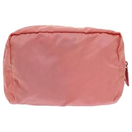 Prada-PRADA Pouch Nylon Pink Auth bs9264-Pink