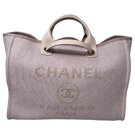 Borsa Deauville Chanel in tessuto rosa Rosa