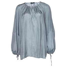 Joseph-JOSEPH, blue blouse with balloon sleeves-Blue