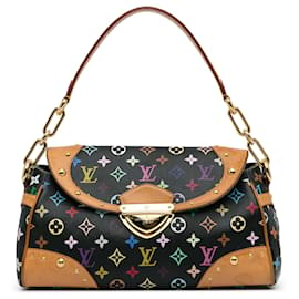 Louis Vuitton-Louis Vuitton Black Monogram Multicolore Beverly MM-Black