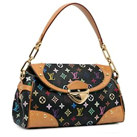 Louis Vuitton-Louis Vuitton Black Monogram Multicolore Beverly MM-Black