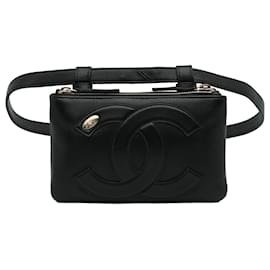 Chanel-Chanel Black CC Mania Waist Bag-Black