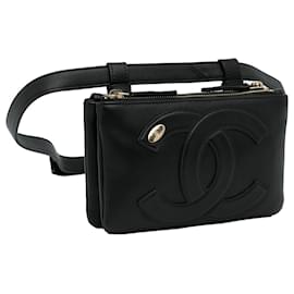 Chanel-Chanel Black CC Mania Waist Bag-Black