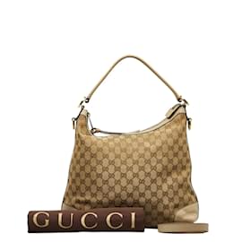 Gucci-Bolso de hombro Miss GG de lona con GG 326514-Castaño