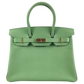 Hermès-Hermes Green Epsom Birkin 30-Green,Light green