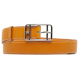 Hermès-Hermes Orange Etriviere Belt-Orange