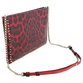 Christian Louboutin-Christian Louboutin Red Loubiposh Leopard Crossbody-Red