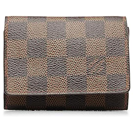 Louis Vuitton-Porte-cartes Louis Vuitton Marron Damier Ebene-Marron