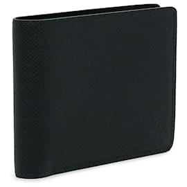 Louis Vuitton-Louis Vuitton Black Taiga Bifold Wallet-Black